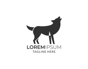 Vector wolf logo vector icon illustration design.