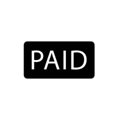 Paid icon vector logo design template