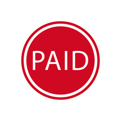 Paid icon vector logo design template