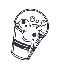 bucket and bubbles cleaning