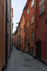 Fototapeta na wymiar Street of Gamla stan, Stockholm.