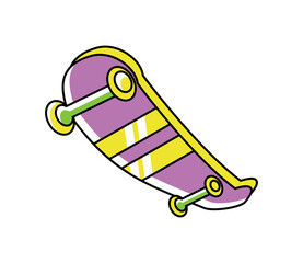 skateboard 90s pop art