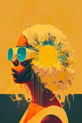 Summer girl with a sunglasses