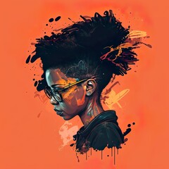 African woman with creative vibe