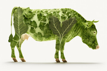 Obraz premium Meat made of plants on dark background (AI Generated)