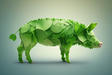 Obraz premium Meat made of plants on dark background (AI Generated)