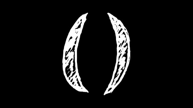 Hand Drawn Math Symbol Parentheses