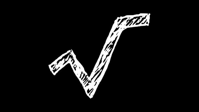 Hand Drawn Math Symbol Square Root