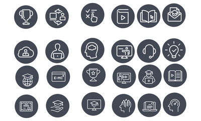E-Learning Icons vector design