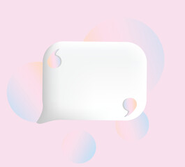 speech cloud on pink background