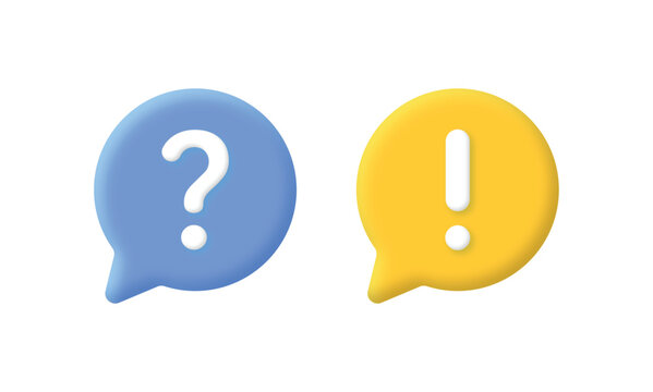 question mark icon in speech bubble icon. information icon in bubble speech balloon, Questions and answers icon with 3d dialogue chat bubbles for frequently asked questions - support, ask, help signs