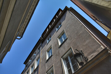 Obraz premium Low angle view of historical buildings in Warsaw