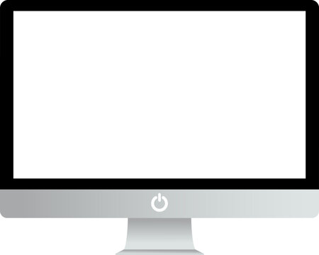 computer screen on a transparent background