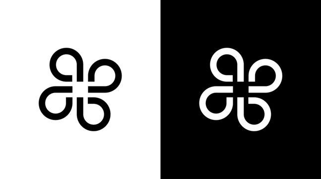 Community unity logo vector monogram black and white icon illustration style Designs templates
