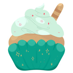 Illustration Cupcake Cartoon Doodle Sketch 