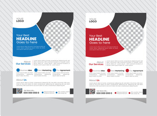 Template vector design for Flyer, layout modern with colorful
