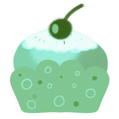 Illustration Cupcake Cartoon Doodle Sketch 