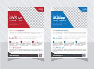  Flyer design template with 2 color 