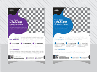 flyer Design. Corporate business  Flyer Template design with 2 color
