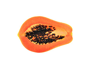 papaya slice isolated on  transparent png