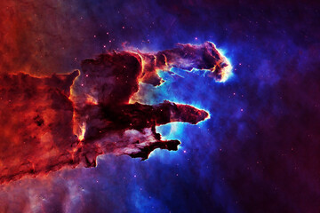 Space nebula of an unusual shape. Elements of this image furnished by NASA