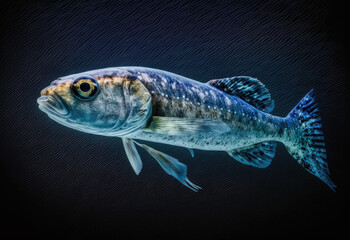 Fototapeta premium pretty fishes in the darken ocean created with Generative AI technology