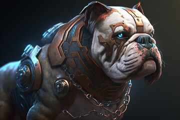 Französische Bulldogge Bulldog designed with Generative AI 