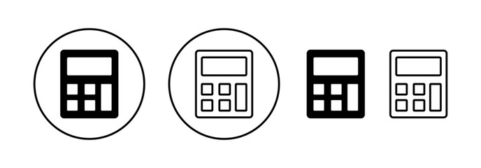 Calculator icon vector for web and mobile app. Accounting calculator sign and symbol.