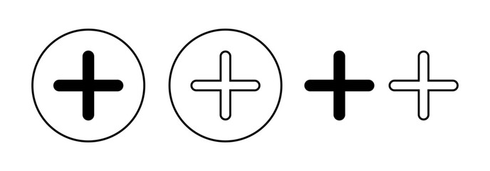 Plus Icon vector for web and mobile app. Add plus sign and symbol