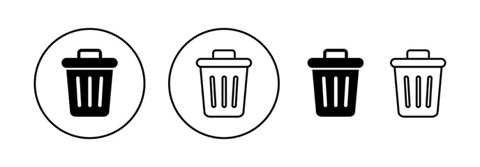 Trash icon vector for web and mobile app. trash can icon. delete sign and symbol.