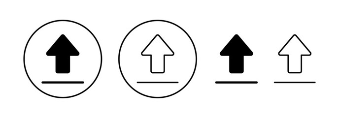 Upload icon vector for web and mobile app. load data sign and symbol