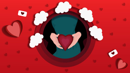 valentine's day background vector design