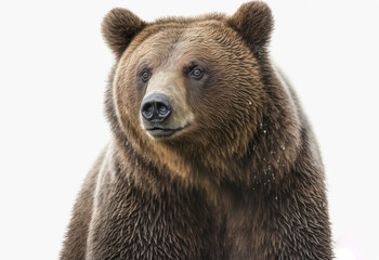 bear on studio background created with Generative AI technology