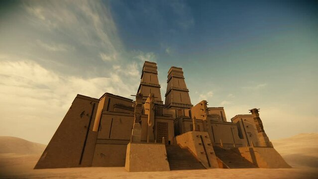 Sumerian Pyramid Ziggurat 3D Video Animation