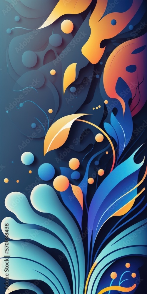 Canvas Prints Inspiration for a web page's background is abstract. gradient background with blue tones. Generative AI