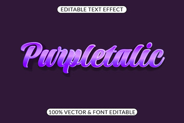 Easily editable purple text effect