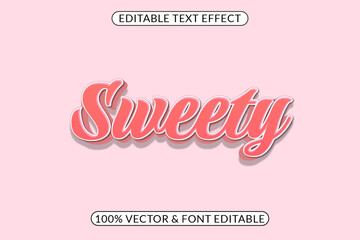 Easily editable sweety text effect