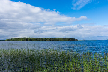 Obraz premium The blue lake of Punkaharju in Finland