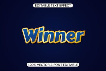Easily editable winner text effect