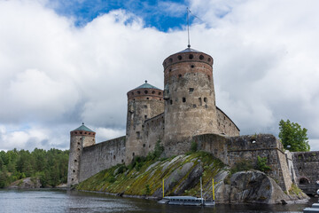 Medieval castle of Olavinlinna by the lake, Savonlinna, Finland