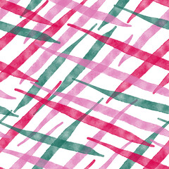 Abstract magenta geometry diagonal  lines trendy seamless pattern. Pink and red endless print. Abstract summer art drawing. Fashion seamless textile pattern.