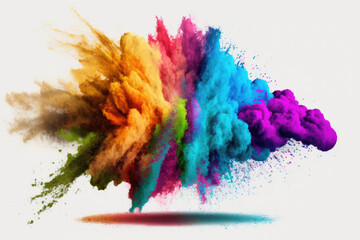 Fototapeta na wymiar The Vibrant Mix: Multi-Colored Pigments