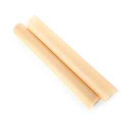 Roll of baking paper isolated on white background