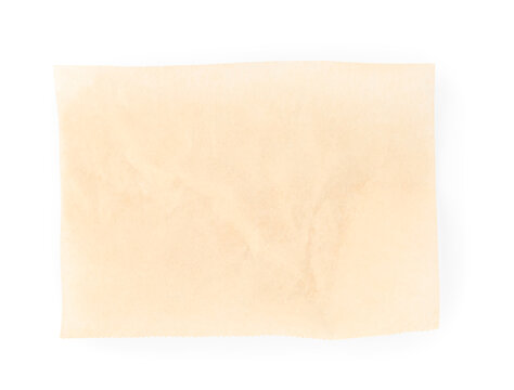 Sheet of baking paper isolated on white background