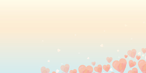 パステル調のハートの背景のベクターイラスト