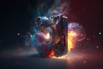 Cosmic Burst - Beautiful Nebula Desktop Background
