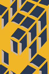 minimalist abstract architecture, geometry vector graphic 