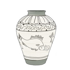 분청사기 항아리