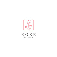 Rose logo design icon vector