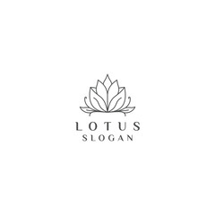 Lotus yoga logo design icon vector